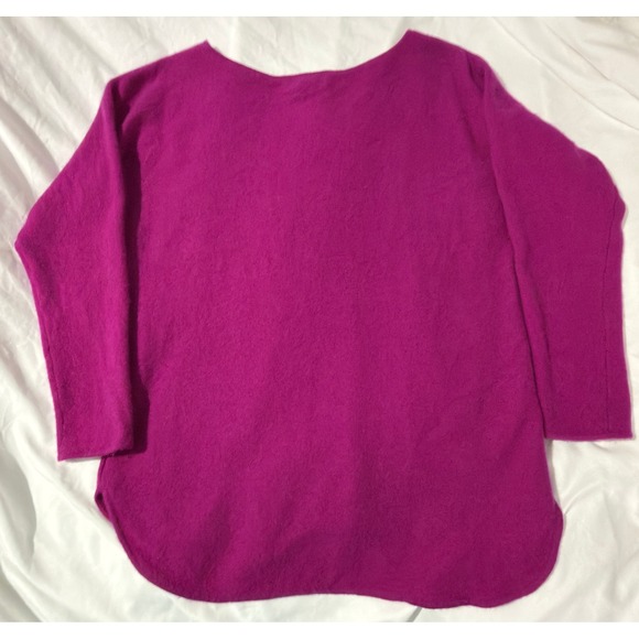 Charter Club Sweaters - Charter Club 100% Cashmere Sweater L Magenta Purple Boat Neck High Low